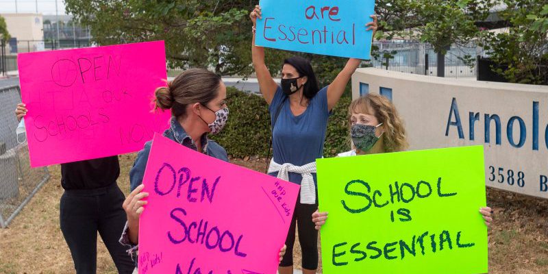 California parents call for schools to reopen
